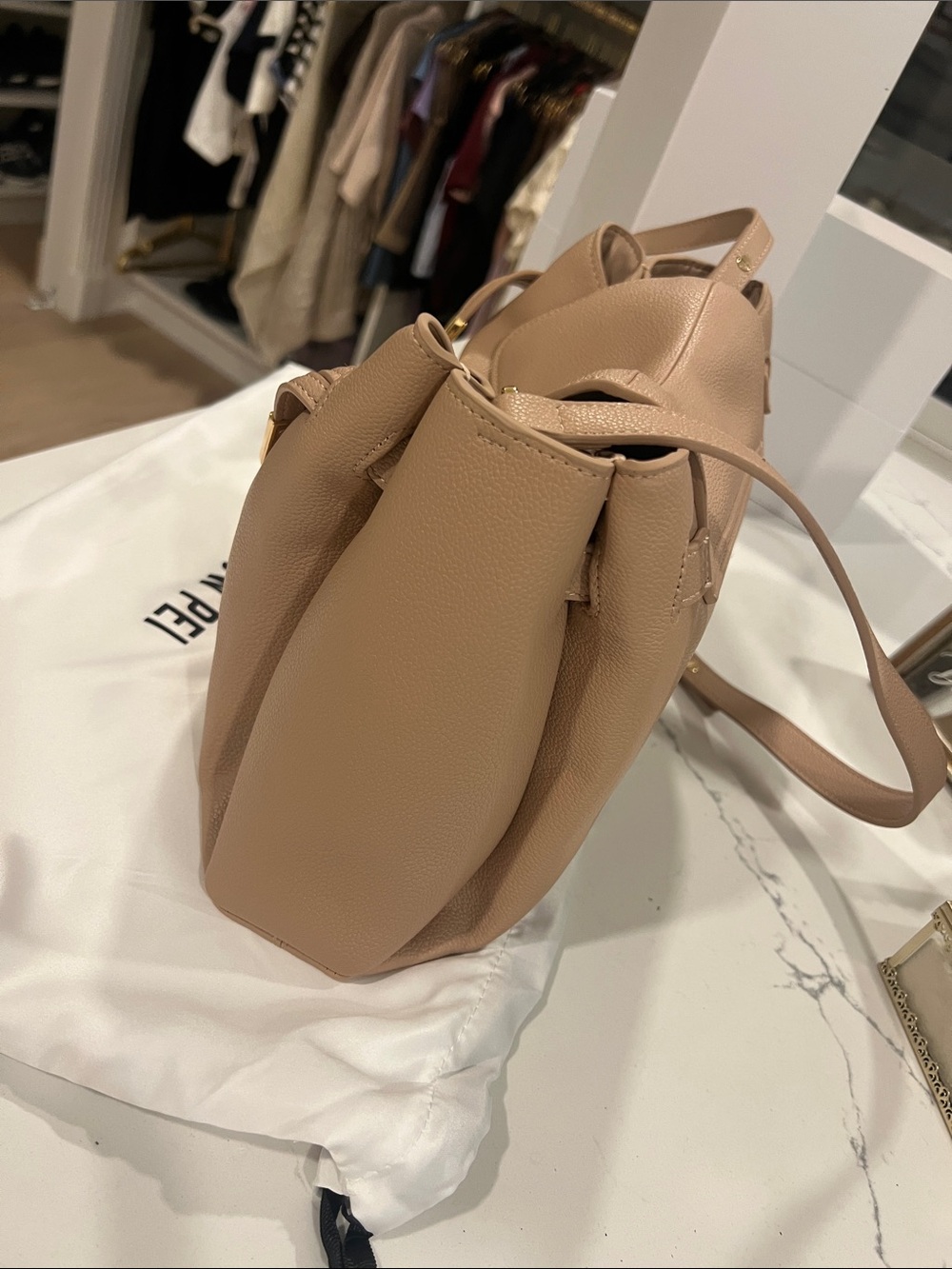 JW PEI Blush Beige Shoulder Bag with Gold Hardware - Picture 2 of 4